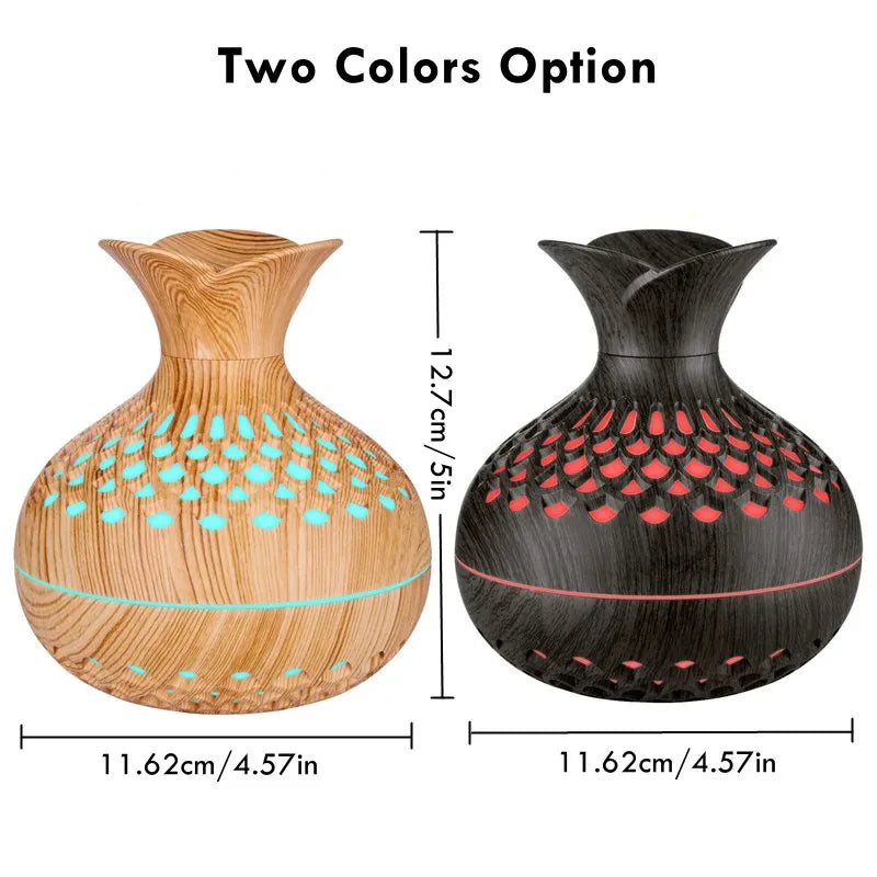 Mini USB Aroma Humidifier – 300ml Vase Design