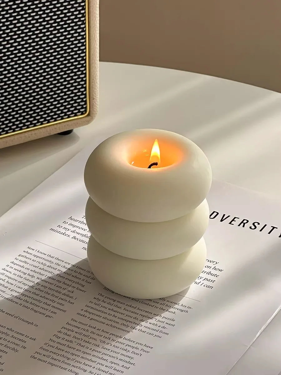 Bougie Artisanale Donut – Décoration & Cadeau