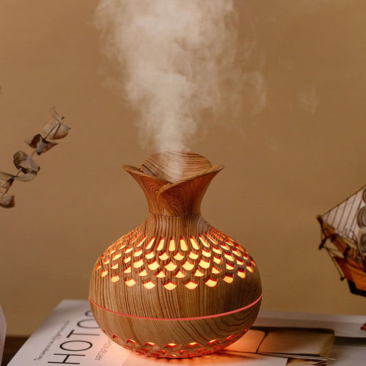 Mini USB Aroma Humidifier – 300ml Vase Design