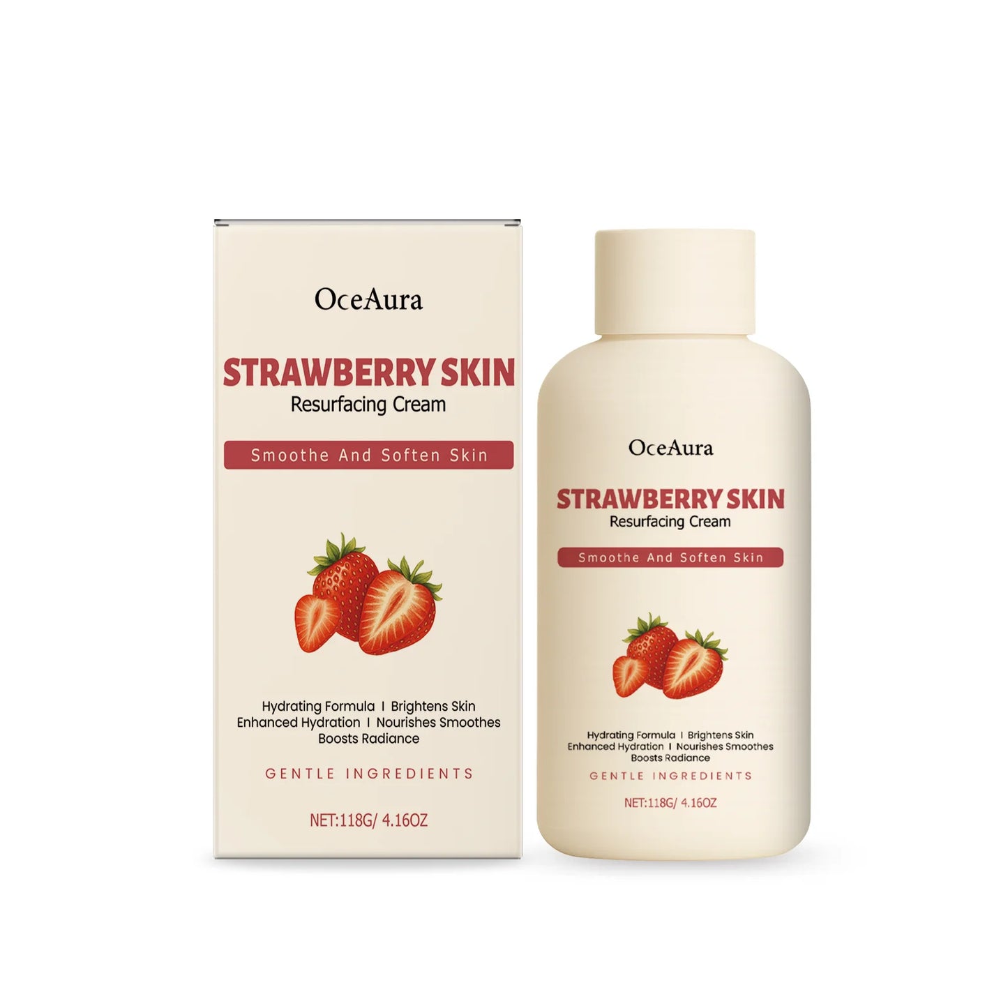OceAura Crème Corps Fraise – Hydratation & Peau Douce