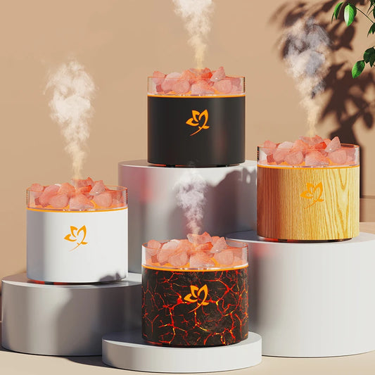 Crystal Salt Stone Aroma Diffuser – Colorful Mood Lamp