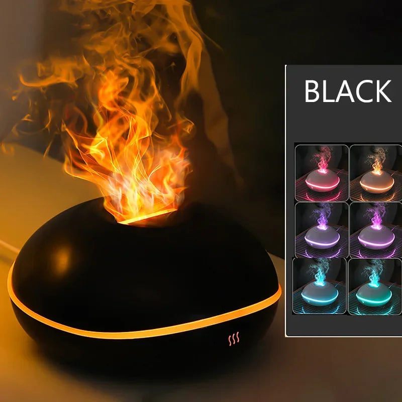 Ultrasonic Aroma Diffuser – 7-Color Flame LED