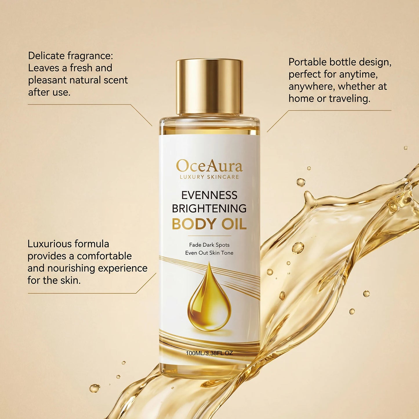 Vitamin E & Aloe Vera Glow Body Oil – 100ml