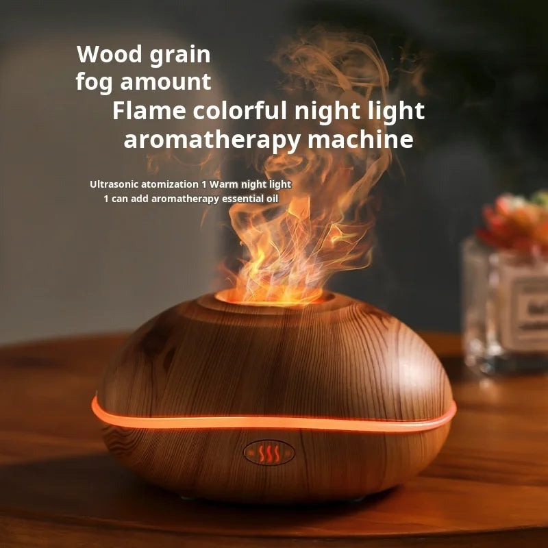 Ultrasonic Aroma Diffuser – 7-Color Flame LED