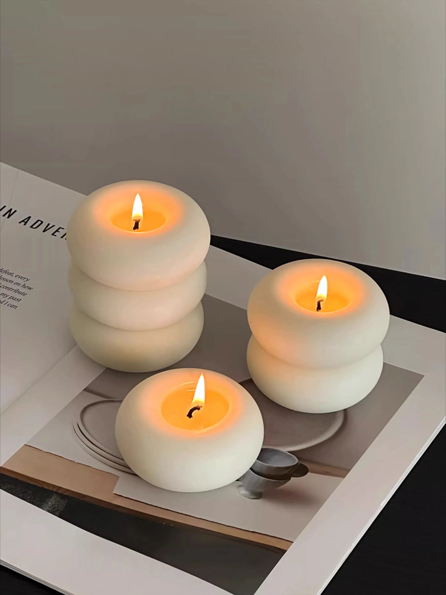 Bougie Artisanale Donut – Décoration & Cadeau
